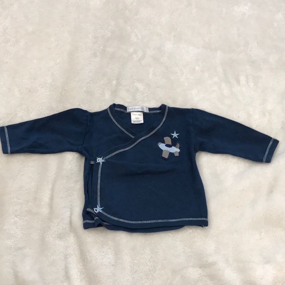 Baby steps beautiful snap closure top for 6m old baby boy.